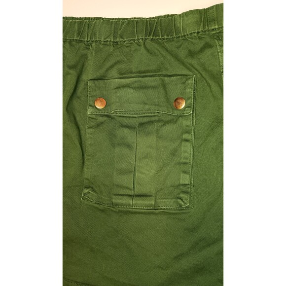 J. Crew Size Large Green Cargo Utility Cotton Stretch Mini Skirt Y2K Style - Picture 5 of 9